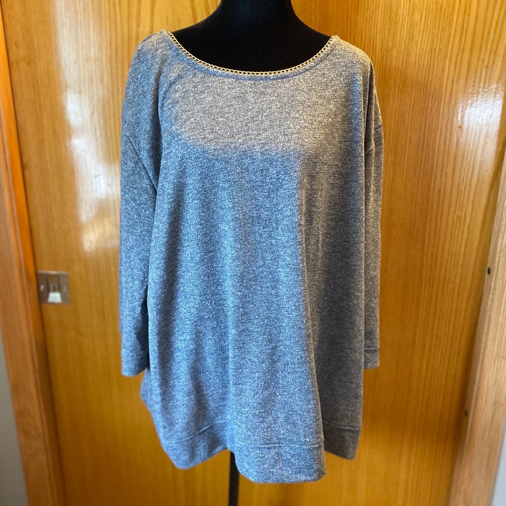 LANE BRYANT Gray Lightweight Sweater